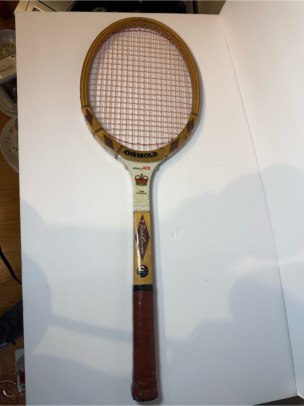 Vtg  Chemold Rod Laver World Ace Wood Tennis Racket #807042